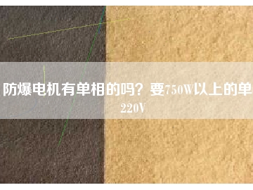 防爆電機(jī)有單相的嗎？要750W以上的單相220V