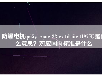 防爆電機(jī)ip65，zone 22 ex td iiic t197℃是什么意思？對(duì)應(yīng)國(guó)內(nèi)標(biāo)準(zhǔn)是什么