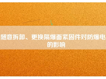 隨意拆卸、更換隔爆面緊固件對防爆電機的影響