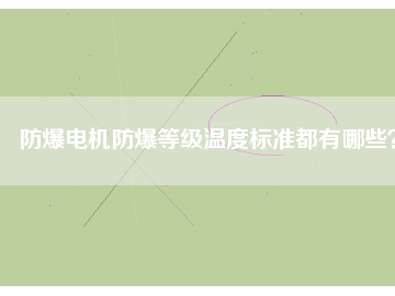 防爆電機(jī)防爆等級(jí)溫度標(biāo)準(zhǔn)都有哪些？