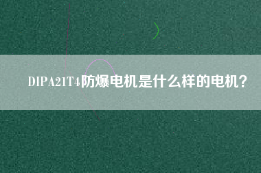DIPA21T4防爆電機(jī)是什么樣的電機(jī)？